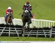 20 December 2003; Watson Lake, with Ian Power up, jumps the last on their way to winning the I.N.H Stallion Farms European Breeders Fund Maiden Hurdle, Navan Raceourse, Navan, Co. Meath. Picture Credit; Damien Eagers / SPORTSFILE *EDI*