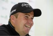 25 June 2013; Shane Lowry during a press conference at the practice day of the Irish Open Golf Championship 2013. Carton House, Maynooth, Co. Kildare. Picture credit: David Maher / SPORTSFILE