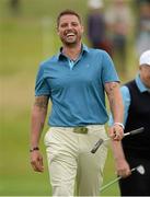26 June 2013; Keith Duffy celebrates his long par putt on the 17th green during the Irish Open Golf Championship 2013 Pro Am. Carton House, Maynooth, Co. Kildare. Picture credit: Matt Browne / SPORTSFILEE