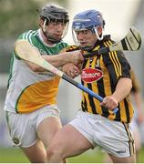 26 June 2013; Ger Aylward, Kilkenny, in action against Thomas Carroll, Offaly. Bord Gáis Energy Leinster GAA Hurling Under 21 Championship Semi-Final, Offaly v Kilkenny, O'Connor Park, Tullamore, Co. Offaly. Picture credit: Pat Murphy / SPORTSFILE