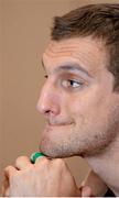 27 June 2013; British & Irish Lions captain Sam Warburton during the team announcement ahead of their 2nd test match against Australia on Saturday. British & Irish Lions Tour 2013, Team Announcement. Grand Hyatt Hotel, Melbourne, Australia. Picture credit: Stephen McCarthy / SPORTSFILE