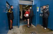 23 June 2013; Down captain Mark Poland makes his way from the dressing room for the start of the match. Ulster GAA Football Senior Championship Semi-Final, Donegal v Down, Kingspan Breffni Park, Cavan. Picture credit: Brian Lawless / SPORTSFILE