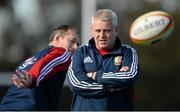 28 June 2013; British & Irish Lions head coach Warren Gatland and assistant Rob Howley, left, during the captain's run ahead of their 2nd test match against Australia on Saturday. British & Irish Lions Tour 2013, Captain's Run. Scotch College, Hawthorn, Melbourne, Australia. Picture credit: Stephen McCarthy / SPORTSFILE