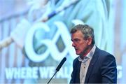 11 January 2020; Colm O'Rourke, Principal, St Patrick's Classical School, Navan, speaking at the GAA Games Development Conference, in partnership with Sky Sports, which took place in Croke Park on Friday and Saturday. A record attendance of over 800 delegates were present to see over 30 speakers from the world of Gaelic games, sport and education. Photo by Seb Daly/Sportsfile