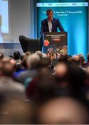 11 January 2020; Colm O'Rourke, Principal, St Patrick's Classical School, Navan, speaking at the GAA Games Development Conference, in partnership with Sky Sports, which took place in Croke Park on Friday and Saturday. A record attendance of over 800 delegates were present to see over 30 speakers from the world of Gaelic games, sport and education. Photo by Seb Daly/Sportsfile