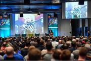 11 January 2020; Colm O'Rourke, Principal, St Patrick's Classical School, Navan, speaking at the GAA Games Development Conference, in partnership with Sky Sports, which took place in Croke Park on Friday and Saturday. A record attendance of over 800 delegates were present to see over 30 speakers from the world of Gaelic games, sport and education. Photo by Seb Daly/Sportsfile