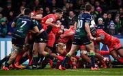 11 January 2020; Toulouse players maul over the line for their second try scored by Julien Marchand during the Heineken Champions Cup Pool 5 Round 5 match between Connacht and Toulouse at The Sportsground in Galway. Photo by David Fitzgerald/Sportsfile