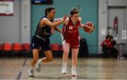 11 January 2020; Lynn Tunnah of Templeogue in action against Erin Maguire of UU Tigers during the Hula Hoops U20 Women's National Cup Semi-Finall match between Templeogue BC and UU Tigers at Parochial Hall in Cork. Photo by Sam Barnes/Sportsfile