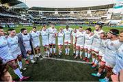 11 January 2020; Iain Henderson talks to his players after the Heineken Champions Cup Pool 3 Round 5 match between ASM Clermont Auvergne and Ulster at Stade Marcel-Michelin in Clermont-Ferrand, France. Photo by John Dickson/Sportsfile