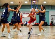 11 January 2020; Clodagh O’Brien of Templeogue in action against UU Tigers during the Hula Hoops U20 Women's National Cup Semi-Finall match between Templeogue BC and UU Tigers at Parochial Hall in Cork. Photo by Sam Barnes/Sportsfile