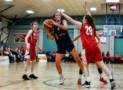 11 January 2020; Abigail Rafferty of UU Tigers in action against Clodagh O’Brien of Templeogue during the Hula Hoops U20 Women's National Cup Semi-Finall match between Templeogue BC and UU Tigers at Parochial Hall in Cork. Photo by Sam Barnes/Sportsfile