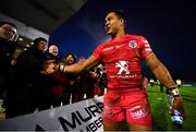 11 January 2020; Cheslin Kolbe of Toulouse is congratulated by fans following during the Heineken Champions Cup Pool 5 Round 5 match between Connacht and Toulouse at The Sportsground in Galway. Photo by David Fitzgerald/Sportsfile