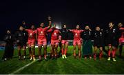 11 January 2020; Toulouse players celebrate following the Heineken Champions Cup Pool 5 Round 5 match between Connacht and Toulouse at The Sportsground in Galway. Photo by David Fitzgerald/Sportsfile