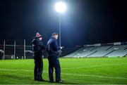 11 January 2020; Cork manager Ronan McCarthy, left, and selector Cian O'Neill during the McGrath Cup Final match between Cork and Limerick at LIT Gaelic Grounds in Limerick. Photo by Piaras Ó Mídheach/Sportsfile