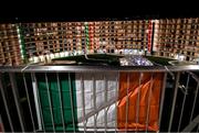 11 January 2020; Ireland flag hanging in the Athletes Village during day three of the Winter Youth Olympic Games in Lausanne, Switzerland. Photo by Eóin Noonan/Sportsfile