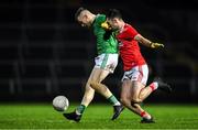 11 January 2020; Jamie Lee of Limerick in action against Aidan Browne of Cork during the McGrath Cup Final match between Cork and Limerick at LIT Gaelic Grounds in Limerick. Photo by Piaras Ó Mídheach/Sportsfile