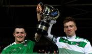 11 January 2020; Limerick joint captains Iain Corbett, left, and Donal O'Sullivan lift the cup after the McGrath Cup Final match between Cork and Limerick at LIT Gaelic Grounds in Limerick. Photo by Piaras Ó Mídheach/Sportsfile