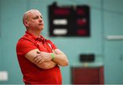 11 January 2020; Templeogue coach Mark Byrne during the Hula Hoops U20 Women's National Cup Semi-Finall match between Templeogue BC and UU Tigers at Parochial Hall in Cork. Photo by Sam Barnes/Sportsfile