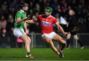 11 January 2020; Darragh O'Donovan of Limerick in action against Aidan Walsh of Cork during the Co-Op Superstores Munster Hurling League Final match between Limerick and Cork at LIT Gaelic Grounds in Limerick. Photo by Piaras Ó Mídheach/Sportsfile