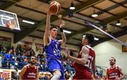 11 January 2020; Cian Heaphy of Coghlan C&S Neptune in action against Lorcan Murphy of Griffith College Templeogue during the Hula Hoops Men's Pat Duffy National Cup Semi-Final match between Griffith College Templeogue and Coughlan C&S Neptune at Neptune Stadium in Cork. Photo by Brendan Moran/Sportsfile