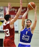 11 January 2020; Kyle Hosford of Coghlan C&S Neptune in action against Lorcan Murphy of Griffith College Templeogue during the Hula Hoops Men's Pat Duffy National Cup Semi-Final match between Griffith College Templeogue and Coughlan C&S Neptune at Neptune Stadium in Cork. Photo by Brendan Moran/Sportsfile