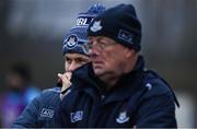 11 January 2020; Dublin manager Dessie Farrell and Shane O'Hanlon, right, during the O'Byrne Cup Semi-Final match between Longford and Dublin at Glennon Brothers Pearse Park in Longford. Photo by Ray McManus/Sportsfile