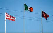 12 January 2020; A general view of the flags before the Bank of Ireland Dr McKenna Cup Semi-Final match between Tyrone and Down at the Athletic Grounds in Armagh. Photo by Oliver McVeigh/Sportsfile