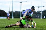 12 January 2020; Sean Downey of IT Carlow in action against Sean Carey of UCD during the Fitzgibbon Cup Round 1 match between UCD and IT Carlow at UCD Billings Park in Belfield, Dublin. Photo by Ben McShane/Sportsfile