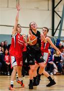 12 January 2020; Gillian Wheeler of Portlaoise Panthers in action against Mia Finnegan of Singleton Supervalu Brunell during the Hula Hoops U18 Women's National Cup Semi-Final between Portlaoise Panthers and Singleton Supervalu Brunell at Parochial Hall in Cork. Photo by Sam Barnes/Sportsfile