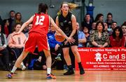 12 January 2020; Gillian Wheeler of Portlaoise Panthers in action against Mia Finnegan of Singleton Supervalu Brunell during the Hula Hoops U18 Women's National Cup Semi-Final between Portlaoise Panthers and Singleton Supervalu Brunell at Parochial Hall in Cork. Photo by Sam Barnes/Sportsfile