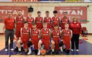 12 January 2020; The Templeogue BC team prior to the Hula Hoops U20 Men's National Cup Semi-Final between Moycullen BC and Templeogue BC at Neptune Stadium in Cork. Photo by Brendan Moran/Sportsfile