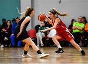 12 January 2020; Anna Morrissey of Singleton Supervalu Brunell in action against Ciara Byrne of Portlaoise Panthers during the Hula Hoops U18 Women's National Cup Semi-Final between Portlaoise Panthers and Singleton Supervalu Brunell at Parochial Hall in Cork. Photo by Sam Barnes/Sportsfile