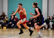 12 January 2020; Kelly Sexton of Singleton Supervalu Brunell in action against Grainne O’Reilly of Portlaoise Panthers during the Hula Hoops U18 Women's National Cup Semi-Final between Portlaoise Panthers and Singleton Supervalu Brunell at Parochial Hall in Cork. Photo by Sam Barnes/Sportsfile