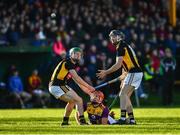 12 January 2020; Gavin Bailey of Wexford in action against Paul Holden, left, and Pat O'Carroll of Kilkenny during the Walsh Cup Semi-Final match between Kilkenny and Wexford at John Lockes GAA Club, John Locke Park in Callan, Kilkenny. Photo by Ray McManus/Sportsfile