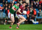 12 January 2020; Shane Walsh of Galway in action against Brendan Harrison of Mayo during the FBD League Semi-Final match between Mayo and Galway at Elverys MacHale Park in Castlebar, Mayo. Photo by Piaras Ó Mídheach/Sportsfile