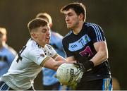 12 January 2020; Gary O'Rourke of UCD in action against Liam Quinn of UU Jordanstown during the Sigerson Cup Round 1 between UCD and UU Jordanstown at UCD Billings Park in Belfield, Dublin. Photo by Ben McShane/Sportsfile