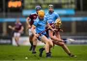 12 January 2020; Cian O'Callaghan of Dublin in action against Sean Bleahane of Galway during the Walsh Cup Semi-Final match between Dublin and Galway at Parnell Park in Dublin. Photo by Harry Murphy/Sportsfile