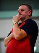 12 January 2020; Singleton Supervalu Brunell coach Kieran O’Leary during the Hula Hoops U18 Women's National Cup Semi-Final between Portlaoise Panthers and Singleton Supervalu Brunell at Parochial Hall in Cork. Photo by Sam Barnes/Sportsfile