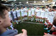 11 January 2020; Jack McGrath of Ulster talks to his team-mates after the Heineken Champions Cup Pool 3 Round 5 match between ASM Clermont Auvergne and Ulster at Stade Marcel-Michelin in Clermont-Ferrand, France. Photo by John Dickson/Sportsfile