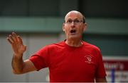 12 January 2020; Trinity Meteors coach Vinny O’Keeffe during the Hula Hoops Women's Division One National Cup Semi-Final between Ulster University and Trinity Meteors at Parochial Hall in Cork. Photo by Sam Barnes/Sportsfile