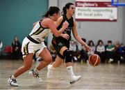 12 January 2020; Jade Daly of Trinity Meteors in action against Lexi Posset of Ulster University during the Hula Hoops Women's Division One National Cup Semi-Final between Ulster University and Trinity Meteors at Parochial Hall in Cork. Photo by Sam Barnes/Sportsfile