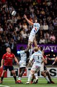 12 January 2020; Loris Rossi of Racing 92 takes possession in a line-out during the Heineken Champions Cup Pool 4 Round 5 match between Racing 92 and Munster at Paris La Defence Arena in Paris, France. Photo by Seb Daly/Sportsfile