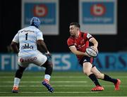 12 January 2020; JJ Hanrahan of Munster in action against Eddy Ben Arous of Racing 92 during the Heineken Champions Cup Pool 4 Round 5 match between Racing 92 and Munster at Paris La Defence Arena in Paris, France. Photo by Seb Daly/Sportsfile
