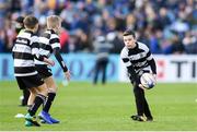 12 January 2020; Action from the Bank of Ireland Half-Time Minis between St Mary's RFC and Old Belvedere RFC at the Heineken Champions Cup Pool 1 Round 5 match between Leinster and Lyon at the RDS Arena in Dublin. Photo by Ramsey Cardy/Sportsfile