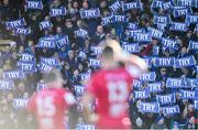 12 January 2020; Leinster supporters during the Heineken Champions Cup Pool 1 Round 5 match between Leinster and Lyon at the RDS Arena in Dublin. Photo by Ramsey Cardy/Sportsfile