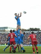 12 January 2020; Max Deegan of Leinster during the Heineken Champions Cup Pool 1 Round 5 match between Leinster and Lyon at the RDS Arena in Dublin. Photo by David Fitzgerald/Sportsfile