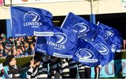 12 January 2020; Flagbearers from Old Belvedere RFC ahead of the Heineken Champions Cup Pool 1 Round 5 match between Leinster and Lyon at the RDS Arena in Dublin. Photo by Ramsey Cardy/Sportsfile