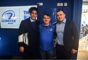 12 January 2020; Leinster supporters meet Joe Tomane, Ed Byrne and Adam Byrne in the Blue Room at the Heineken Champions Cup Pool 1 Round 5 match between Leinster and Lyon at the RDS Arena in Dublin. Photo by David Fitzgerald/Sportsfile