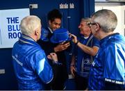 12 January 2020; Leinster supporters meet Joe Tomane, Ed Byrne and Adam Byrne in the Blue Room at the Heineken Champions Cup Pool 1 Round 5 match between Leinster and Lyon at the RDS Arena in Dublin. Photo by David Fitzgerald/Sportsfile