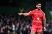 11 January 2020; Sofian Guitoune of Toulouse during the Heineken Champions Cup Pool 5 Round 5 match between Connacht and Toulouse at The Sportsground in Galway. Photo by David Fitzgerald/Sportsfile